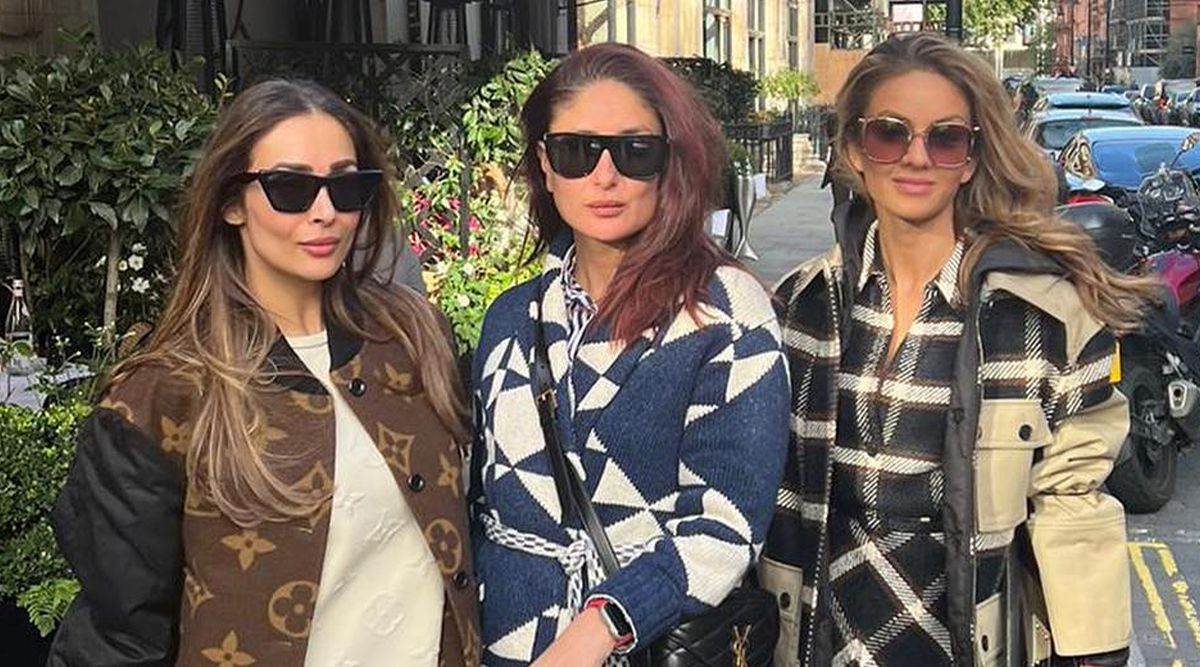 On the streets of London, Kareena Kapoor poses with Malaika and Natasha