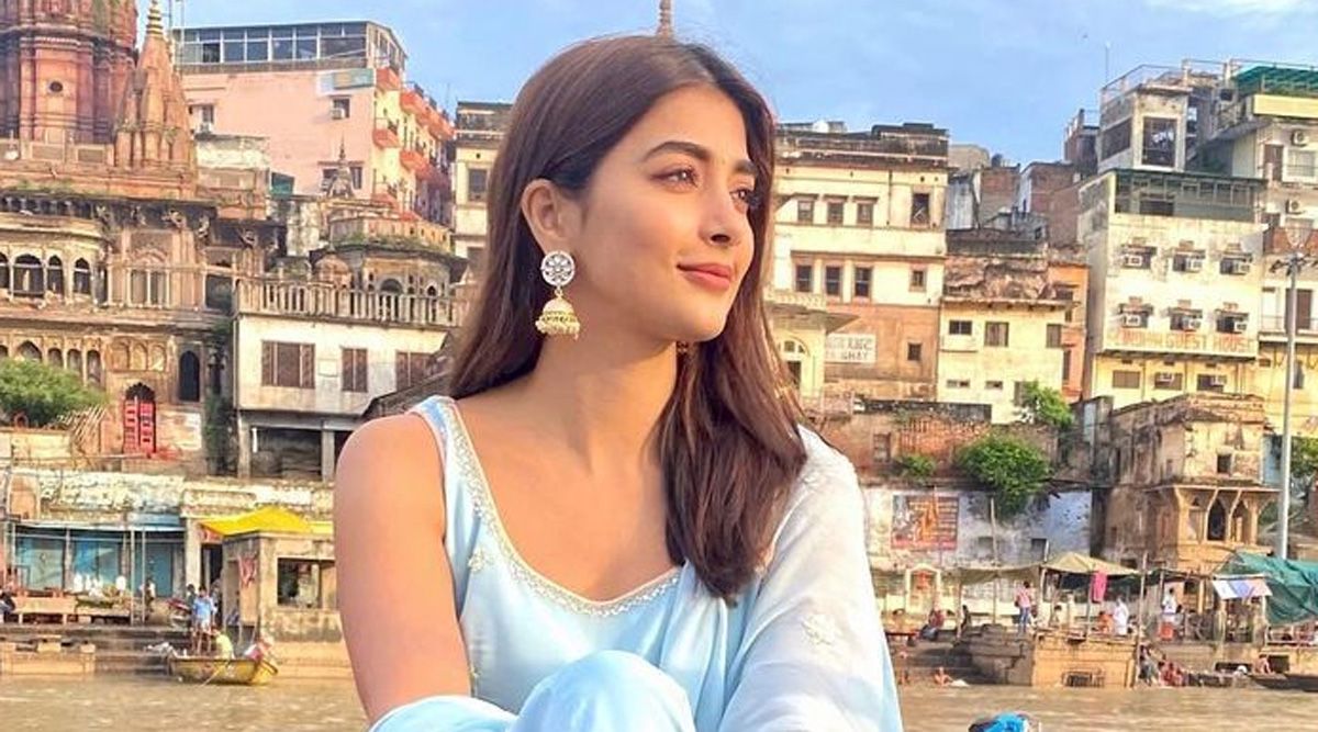 Pooja Hegde celebrates Mahashivratri in Kashi Vishwanath, drops a lovely picture in a blue ethnic outfit