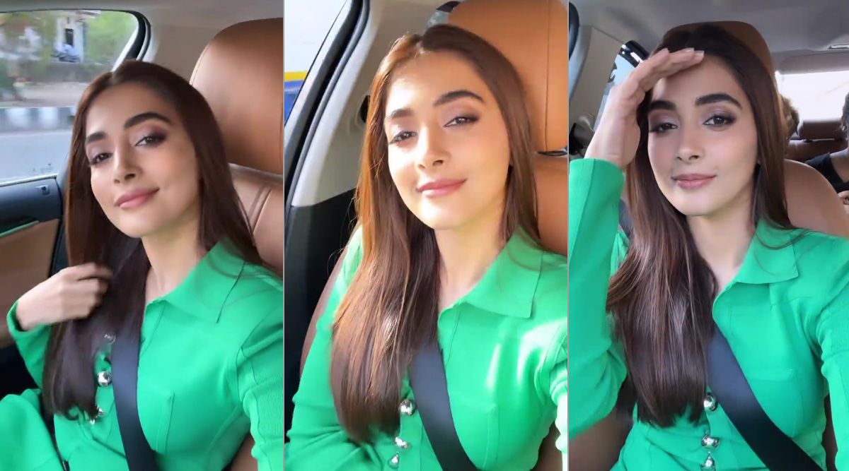 Pooja Hegde stuns in green co-ord attire with a skirt for her day out