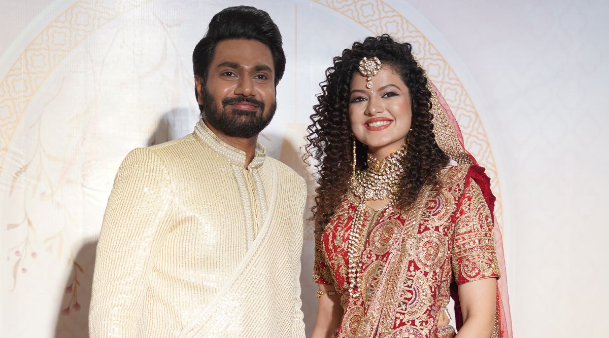 Palak Muchhal ties the knot with Mithoon Sharma; while Sonu Nigam, Smriti Mandhana, and Rubina Dilaik attend the reception. View all pictures