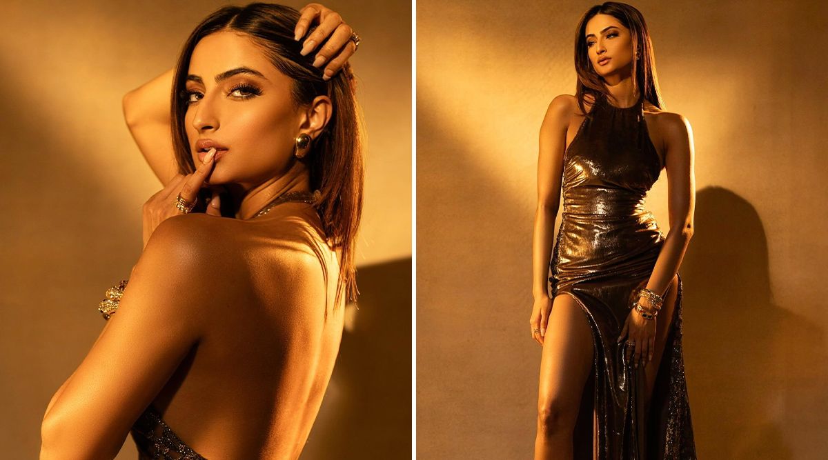 WOW! Palak Tiwari Sizzles In A Drop Dead GORGEOUS In A Sultry Golden Bodycon Gown! (View Post)