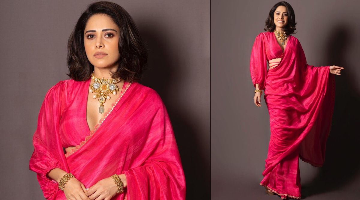 Pretty In Pink: Nushrratt Bharuccha looks regal in a Ridhi Mehra saree