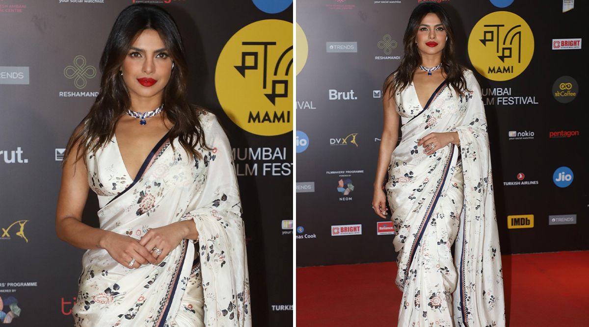 Ooh La La! Priyanka Chopra's Elegant White Saree Look Revives DESI GIRL Aura At Jio MAMI Mumbai Film Festival (Watch Video)
