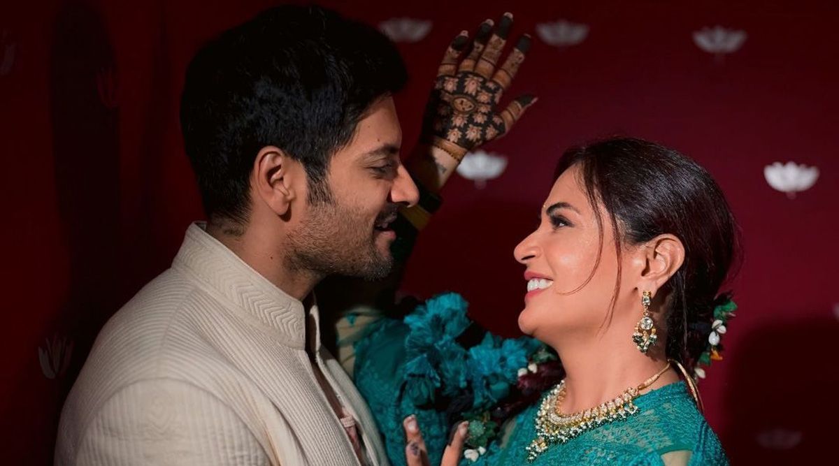 Richa Chadha surprised Ali Fazal during the wedding by getting his name inked on her wrist. View image