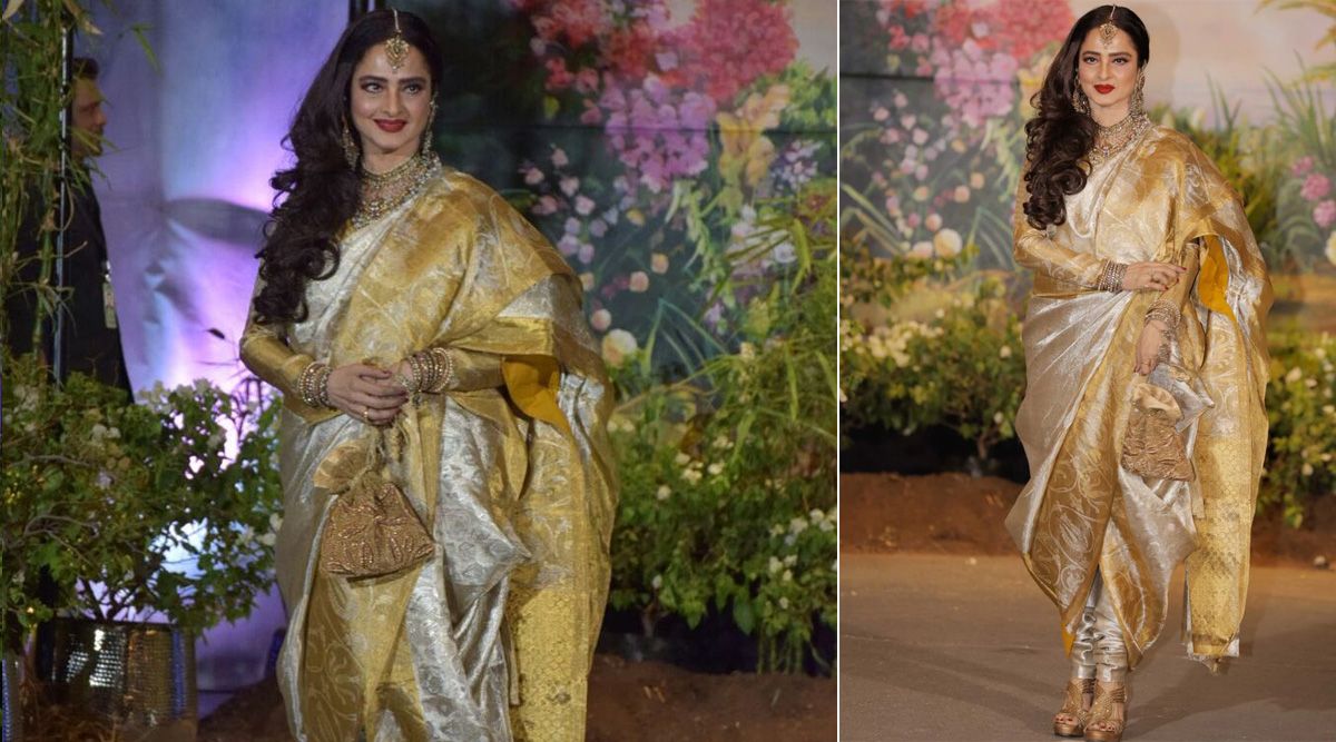 Bollywood sensation Rekha and her traditional attire love captivating her eyes; Read More!