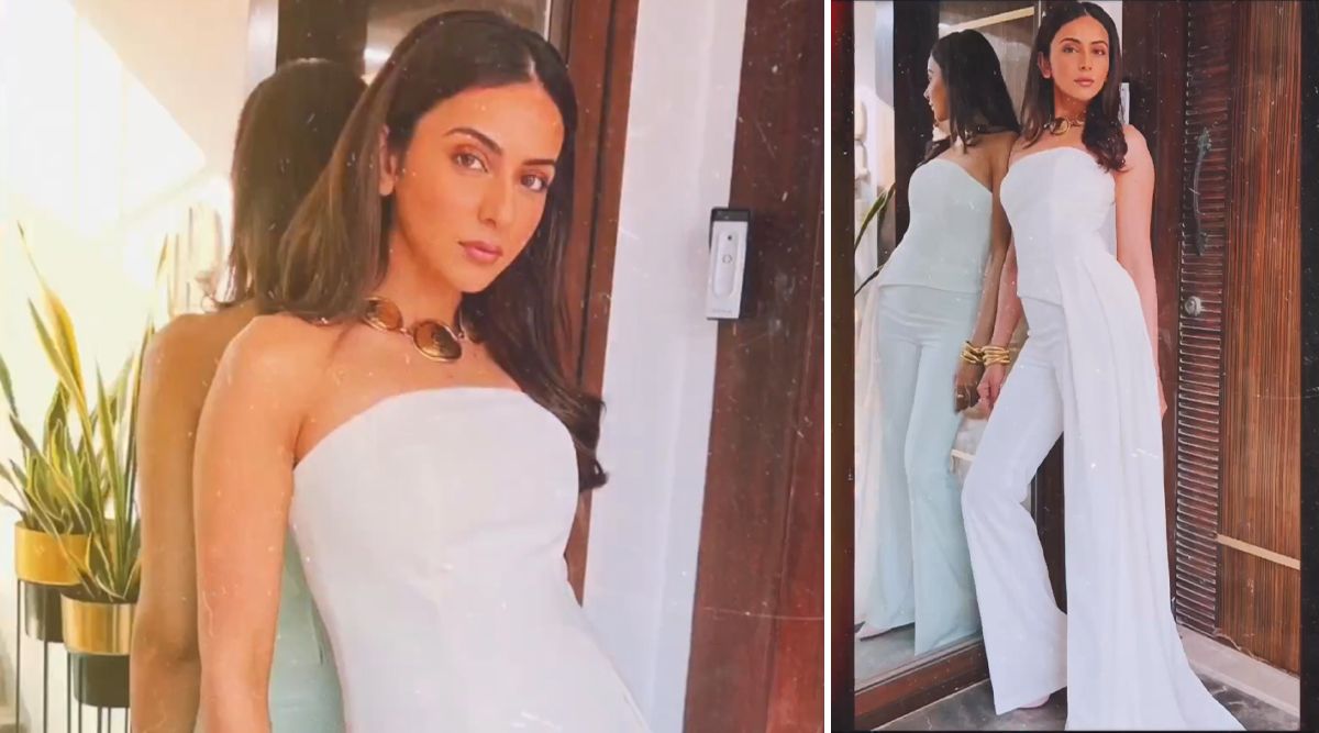 Rakul Preet Singh is stunning in a strapless white jumpsuit. Say yay or nay?