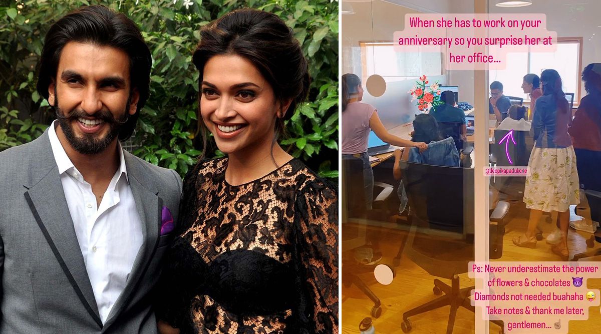 Do you know how Ranveer Singh surprised his wifey Deepika  Padukone on their wedding anniversary? Read more!