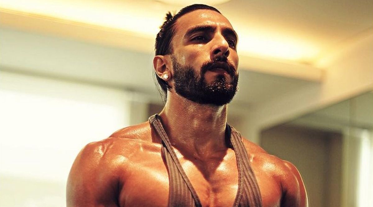 Ranveer Singh raises temperature with his enormous biceps, as he sweats it out in the gym