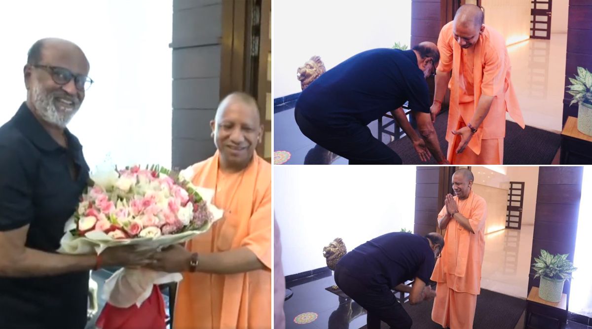 Rajnikanth Visits Yogi Adityanath; Greets The Uttar Pradesh CM by Touching His Feet (Watch Video)
