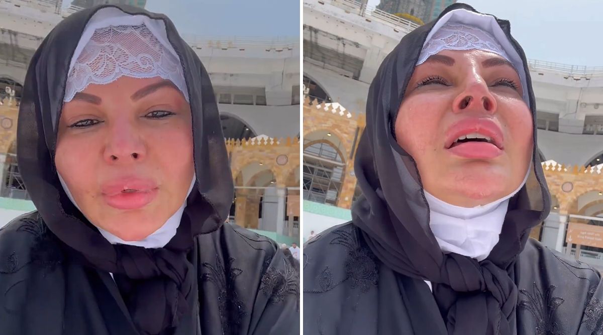 Rakhi Sawant Films Herself CRYING UNCONTROLLABLY While Offering Umrah Prayer At Mecca, Netizens Call Her 'DRAMEBAAZ... NAUTANKI!' (Watch Video)