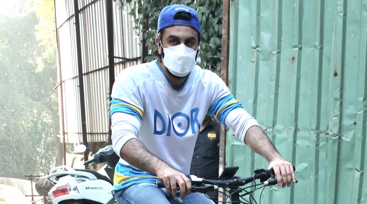 Ranbir Kapoor Riding An Electric Bike In Bandra