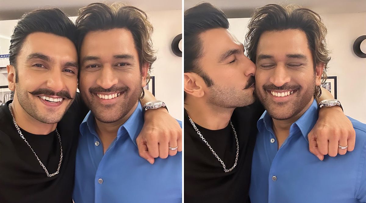 Aww! Ranveer Singh's Adorable KISSING Gesture Towards Cricket LEGEND MS Dhoni Will Melt Your Heart! (View Pics)