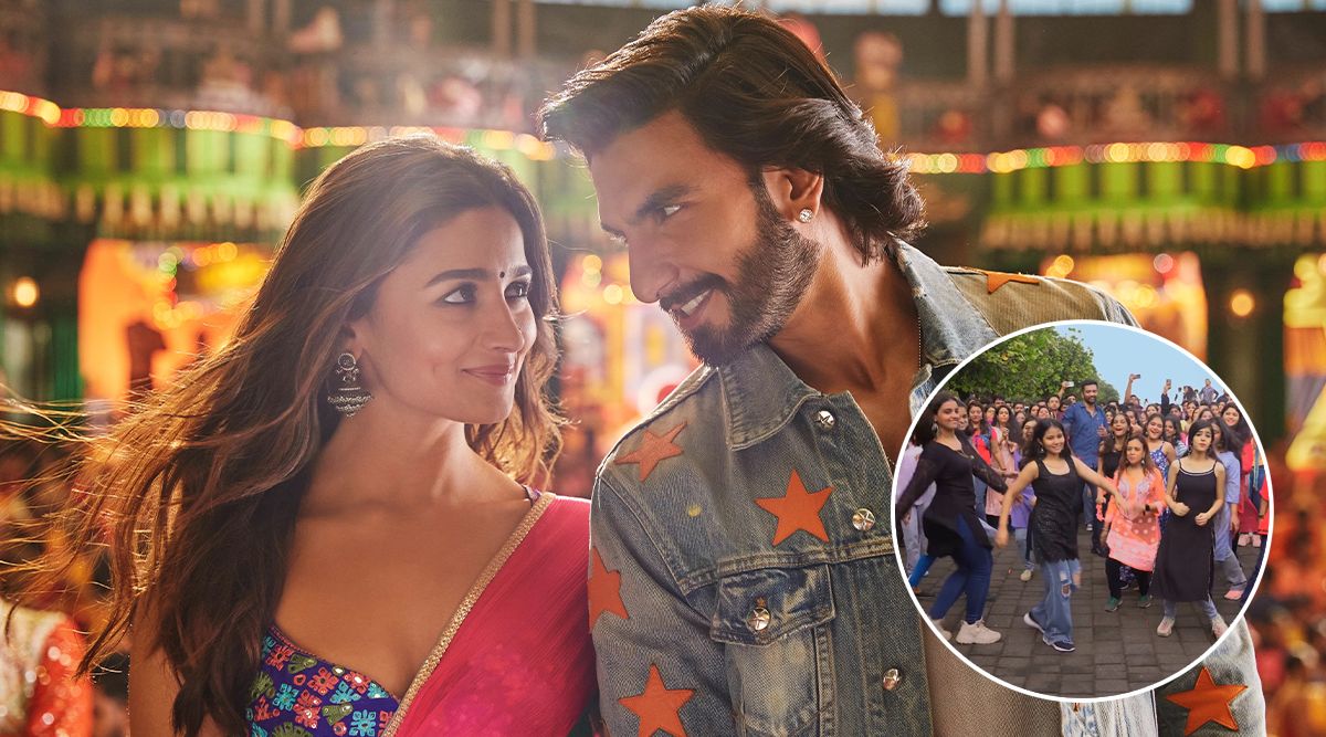 Rocky Aur Rani Kii Prem Kahaani: Ranveer Singh, Alia Bhatt's Song 'What Jhumka' Sparks Lively Flash Mob At Marine Drive, Delighting Audiences (Watch Video)