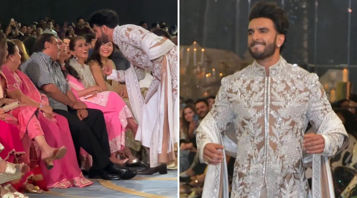 Manish Malhotra Bridal Show: Ranveer Singh And Deepika Padukone Greeting Ambanis During The Ramp Walk Is The Most Trending Thing On The Internet Today (Watch Video)