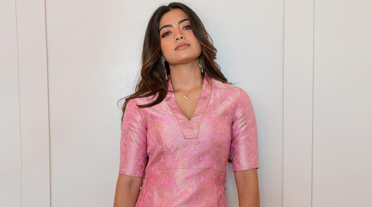 South beauty, Rashmika Mandanna pulls off a classy yet cute LOOK in a pink sharara set; Check out!