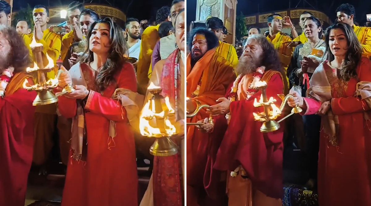 Raveena Tandon Performs Ganga Aarti In Rishikesh, Watch Wholesome Video