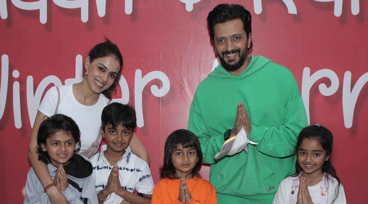 Celebrities at the birthday celebration for Ritesh Deshmukh's sons Riaan and Rahyl