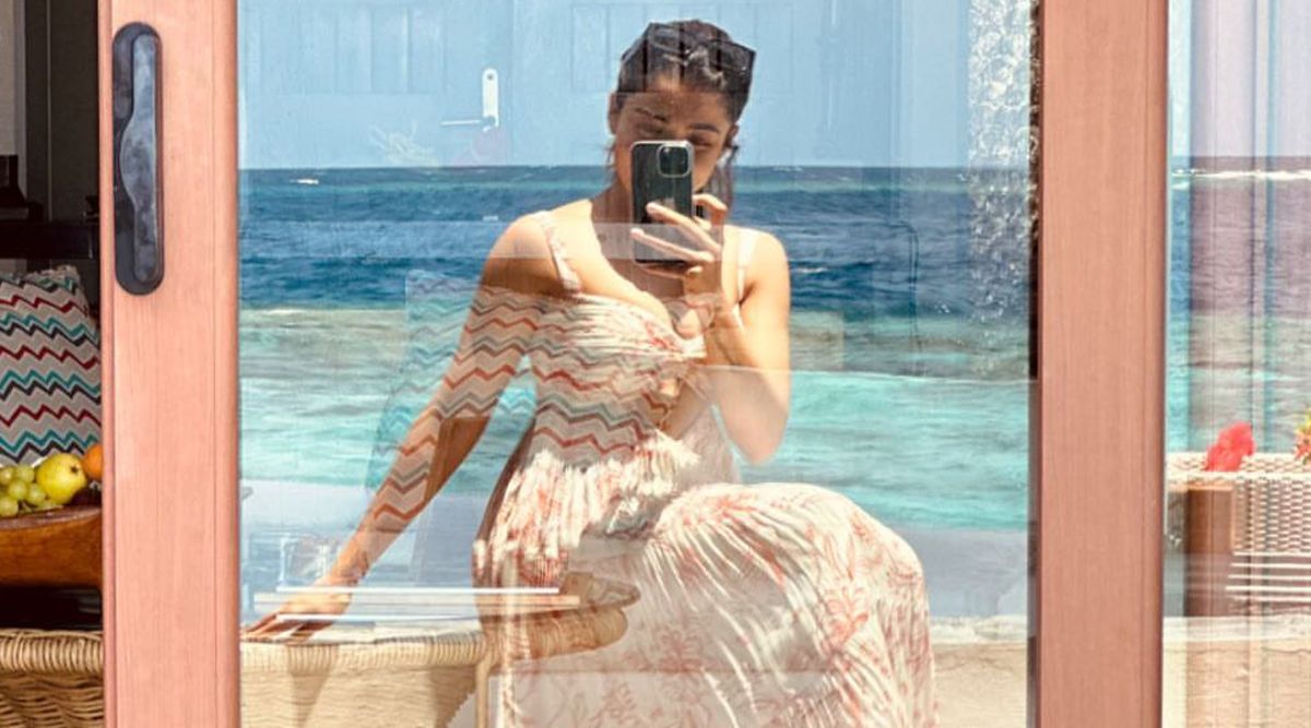 Rashmika Mandanna looks lovely in her first photo from her trip to the Maldives with Vijay Deverakonda