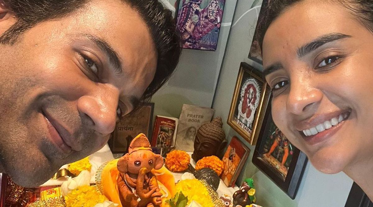 Rajkummar Rao posts a  selfie with the Lord Ganesha statue and a sneak peek of the sculpture he and Patralekhaa made