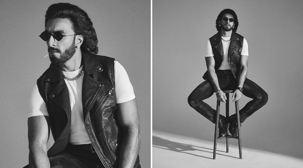 Ranveer Singh is here to steal hearts in his latest pictures; wears a white t-shirt & black jacket