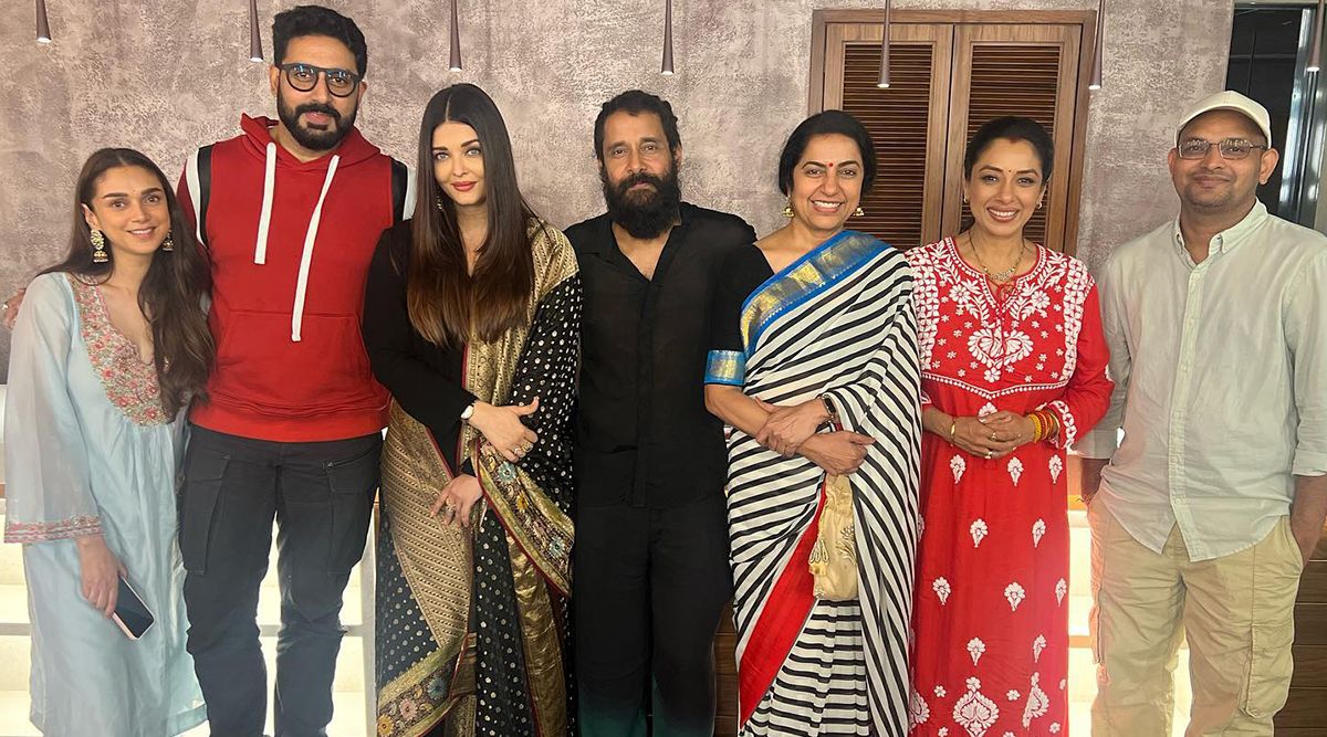 Ponniyin Selvan 2: Anupamaa Actress Rupali Ganguly Poses With Abhishek Bachchan, Aishwarya Rai Bachchan, Mani Ratnam And Other At The Special Screening (View Pic)