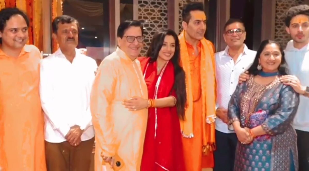 Anupamaa Actress Rupali Ganguly, Producer Rajan Shahi, Jackie Shroff And Others Attend Sudhanshu Pandey's Birthday Celebration, Participate In Maha Rudraabhisek (Watch Video)
