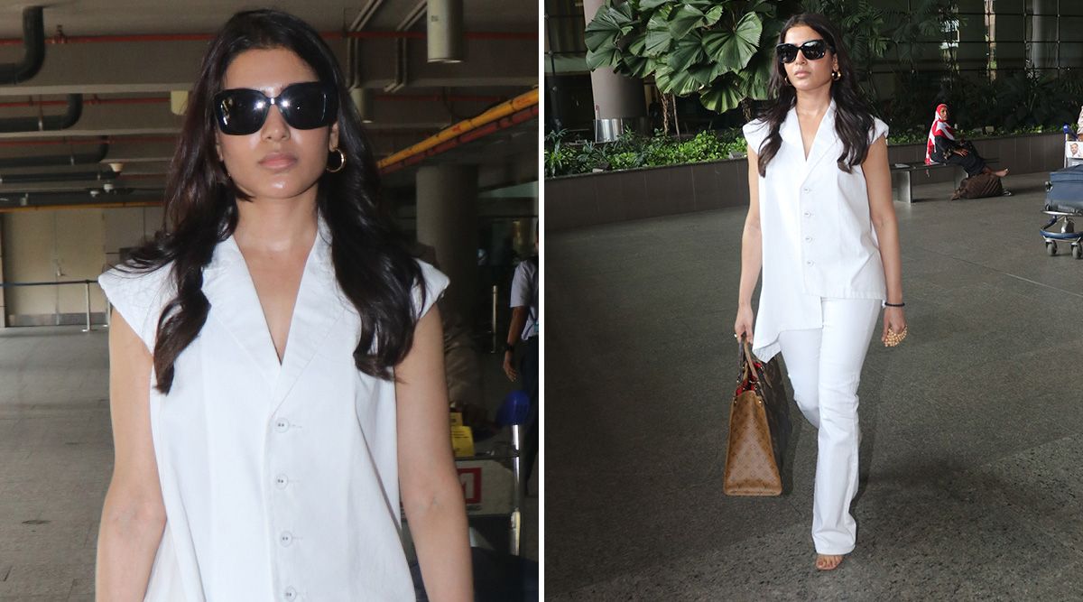South’s beauty Samantha Ruth Prabhu steps out of Mumbai Airport in a stylish avatar; clicks pictures with fans!