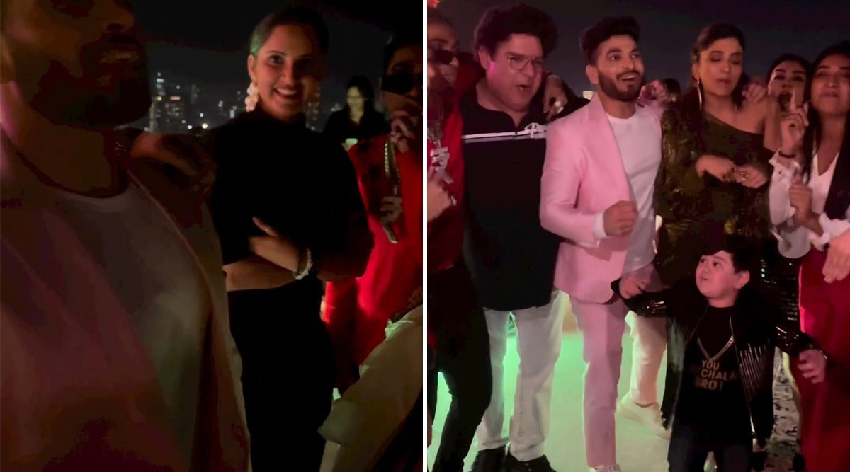 Filmmaker Farah Khan and Sania Mirza join Bigg Boss 16 winner MC Stan and others at the Party; Watch the VIDEO!