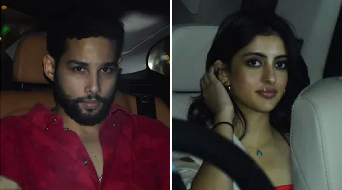 Siddhant Chaturvedi and Navya Nanda reportedly left a Bollywood party together in the same car. Watch