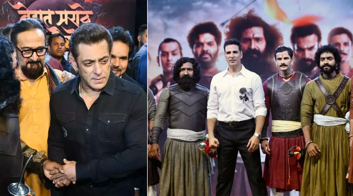 Salman Khan converged at 'Vedat Marathe Veer Daudle Saat' Akshay Kumar's movie launch. Check out how?