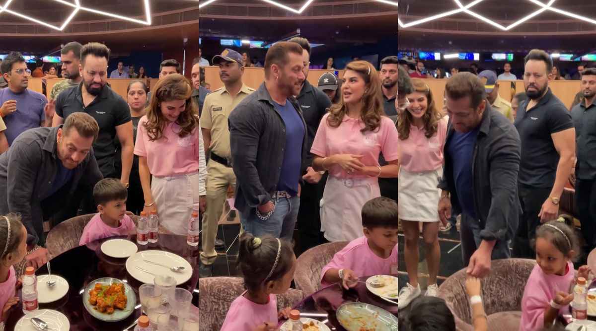 Salman Khan was seen interacting with kids at Jacqueline Fernandez foundation event