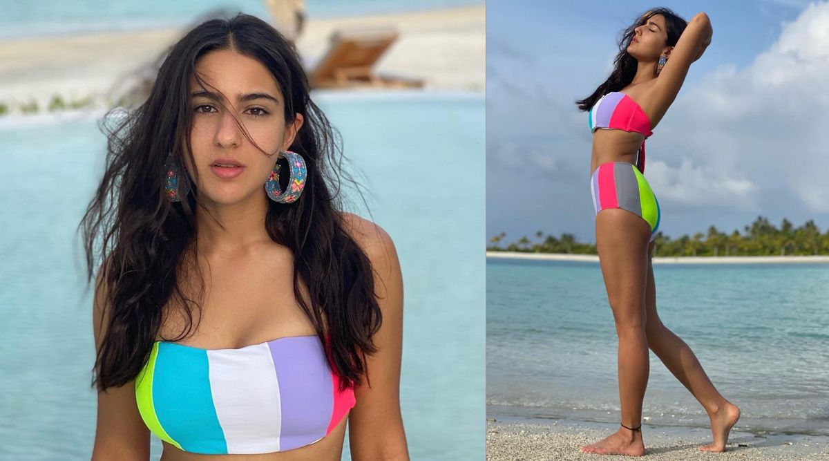 Sara Ali Khan takes the Internet by storm in a bright multicoloured swimsuit, leaves fans in awe