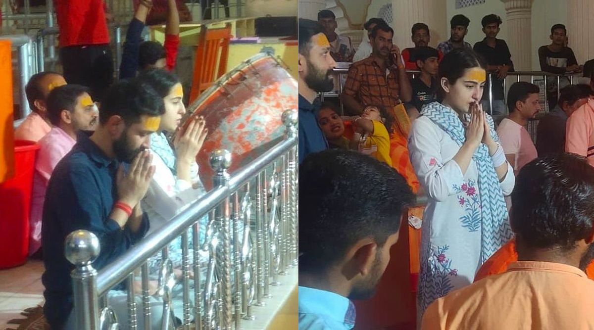 Sara Ali Khan and Vikrant Massey visit a temple