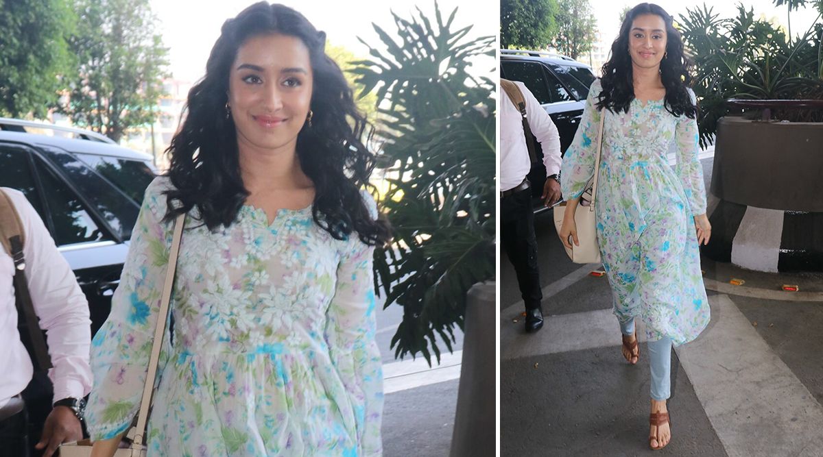 Shraddha Kapoor is the true definition of PRETTY; arrives at the airport in ethnic blue chikankari kurti; Watch!