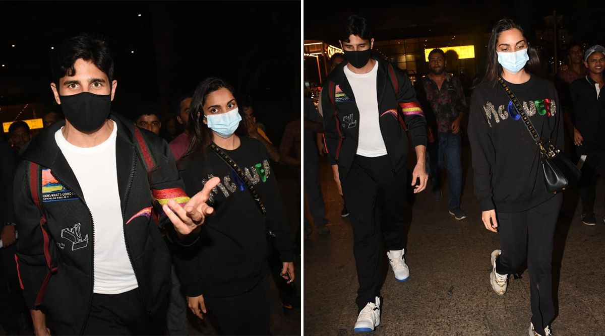 Sidharth Malhotra and Kiara Advani papped at the Mumbai Airport