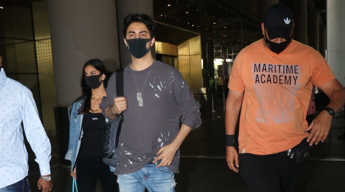 Shah Rukh Khan's bodyguard protects Aryan Khan, Suhana Khan from paps at Mumbai airport