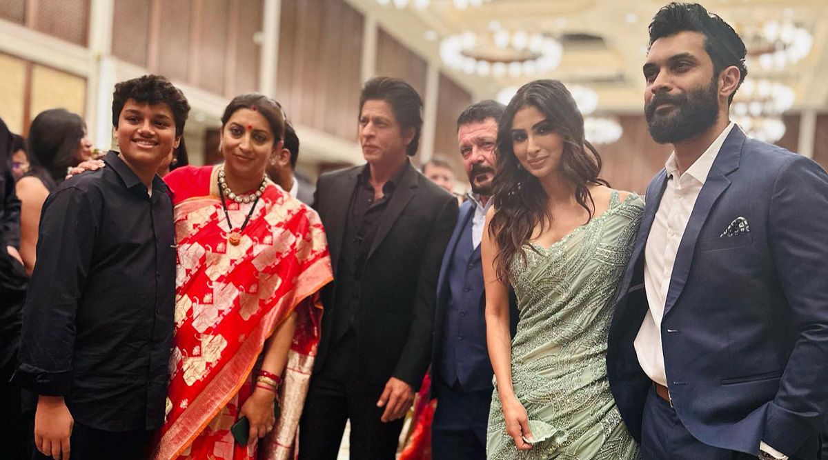 Shah Rukh Khan and Mouni Roy look stylish as they arrive for actor-politician Smriti Irani’s daughter’s wedding; See pictures!