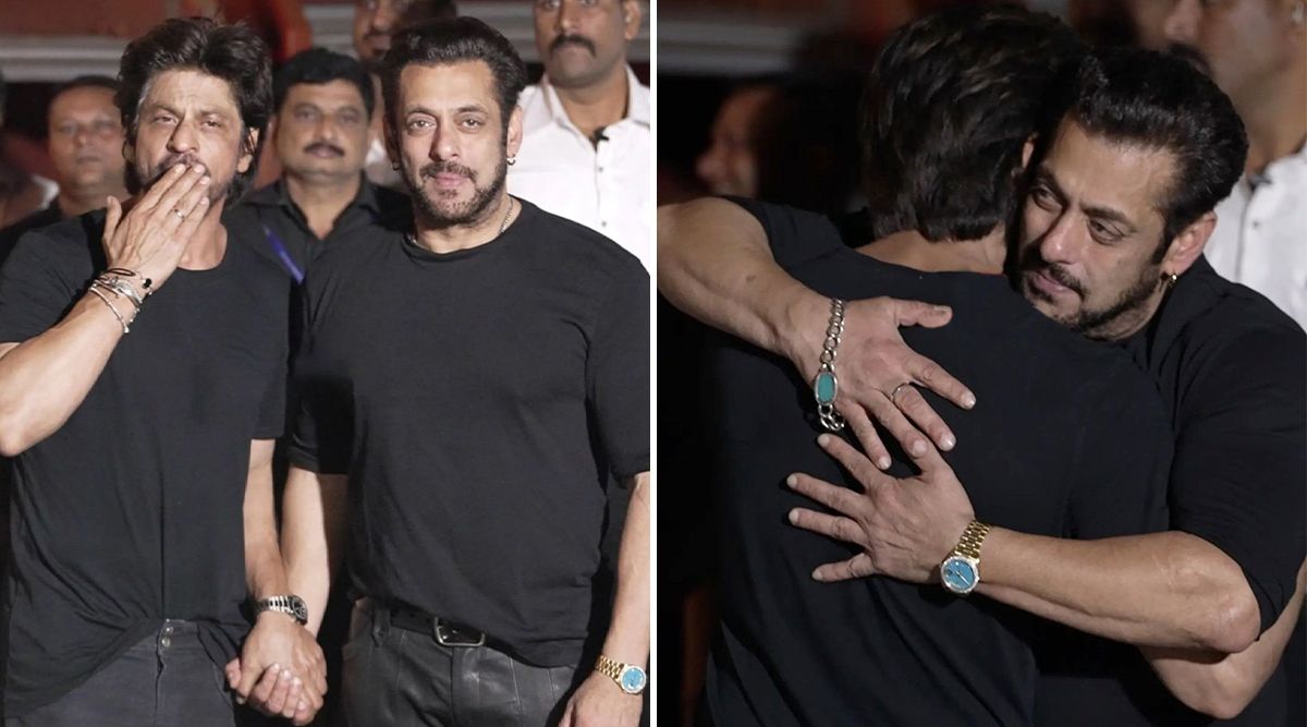 Salman Khan and Shah Rukh Khan’s long tight hug at Bhaijaan’s Birthday bash; fans just can’t get over it!