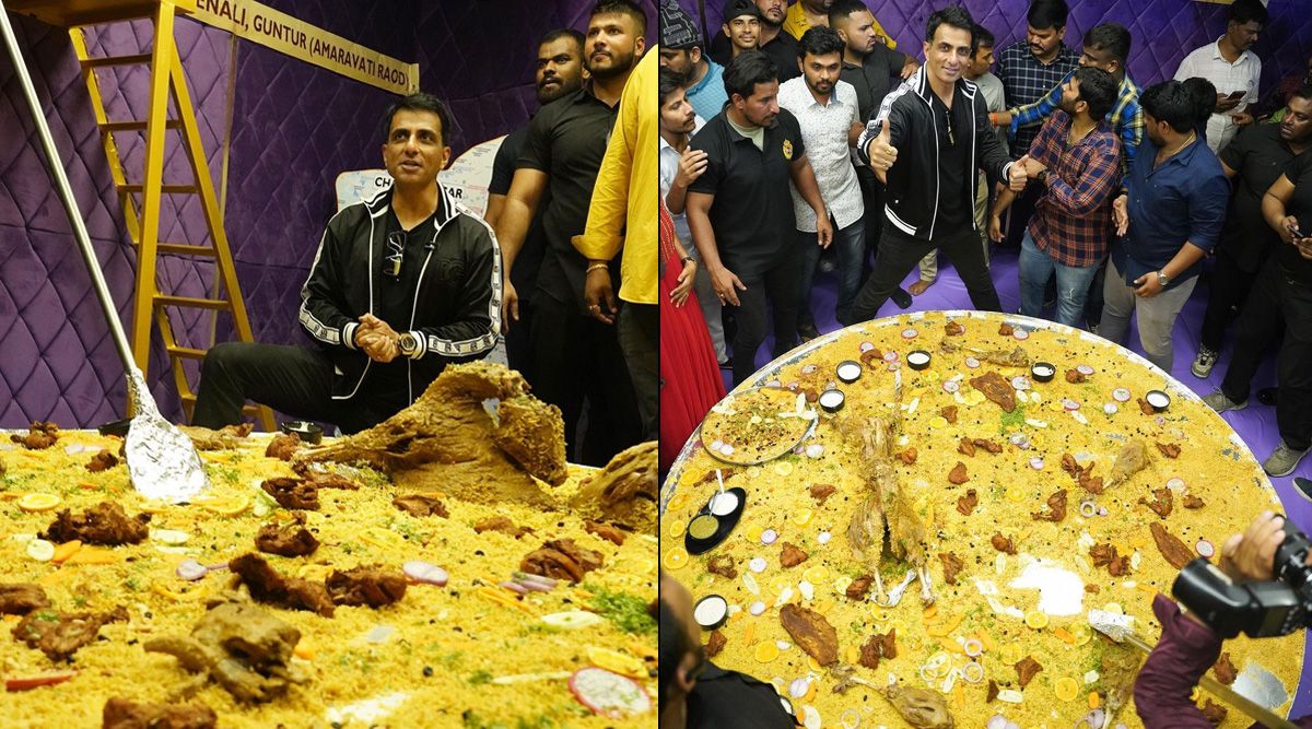Sonu Sood unveils India's biggest and world's first 'unlimited mandi plate' at Hyderabad