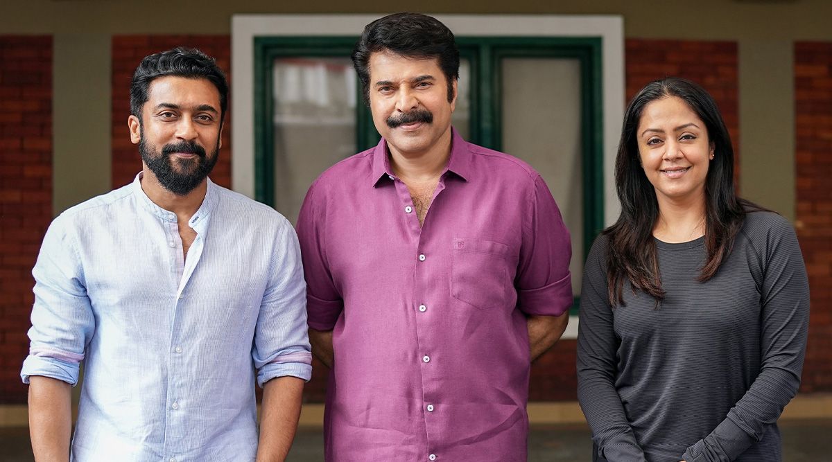 Check out what Suriya wants to say about Mammootty when he visits wifey Jyothika on the set of ‘Kaathal’
