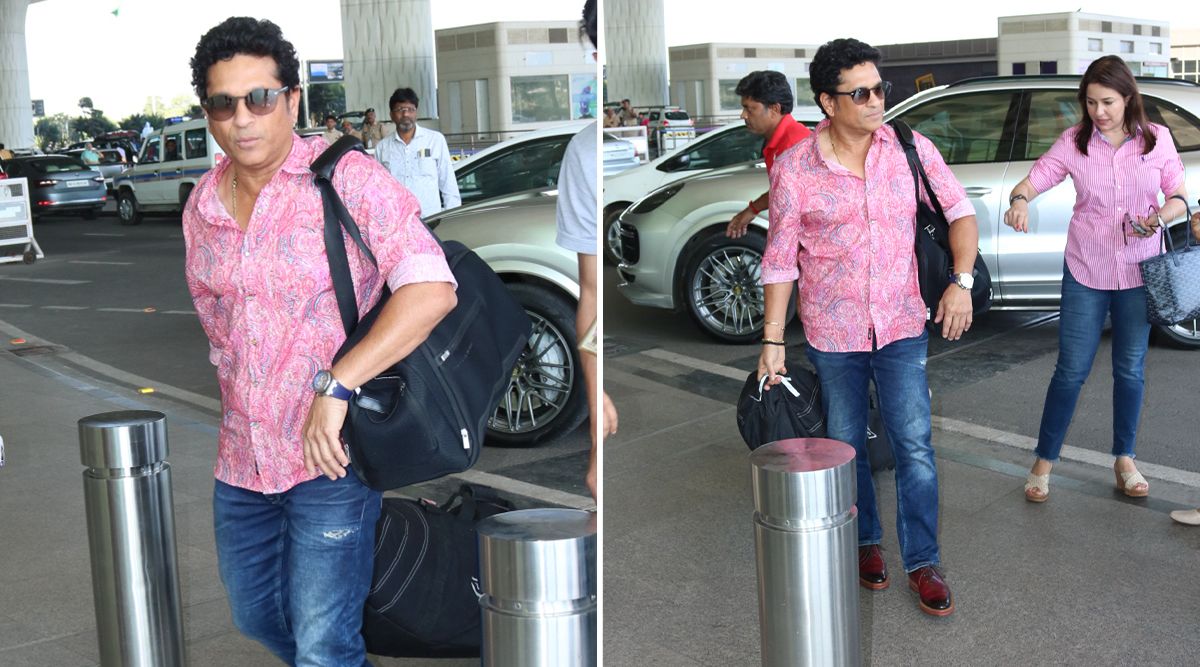 At the airport, Sachin Tendulkar is spotted leaving