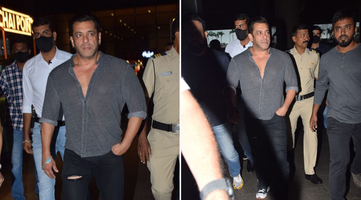 Salman Khan wrapped in security as he exists at Mumbai Airport amid death threats