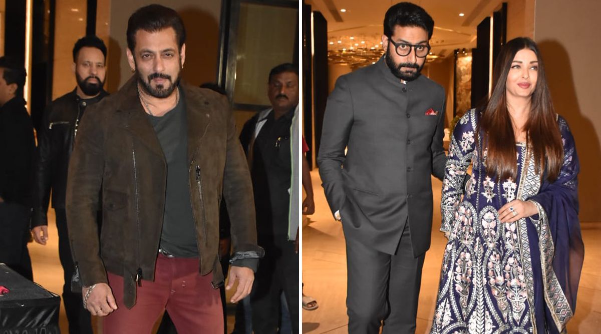 Salman Khan makes an entry to Subhash Ghai’s birthday party; Aishwarya Rai Bachchan leaves the party early with Abhishek!