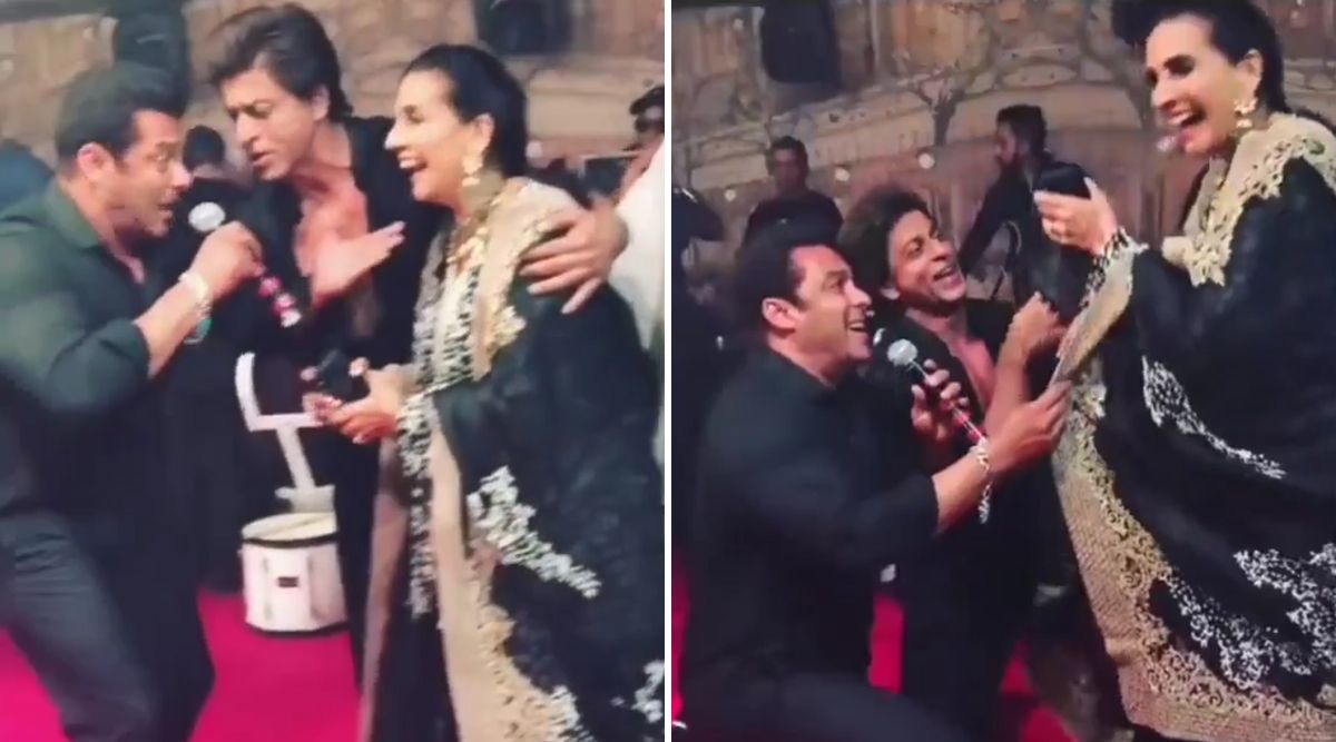 When Shah Rukh Khan And Salman Khan Singing On Stage 'Ye Bandhan To Pyaar Ka Bandhan Hai,' In The Vintage Clip Is A Must Watch Thing On The Internet Today! (Watch Video)