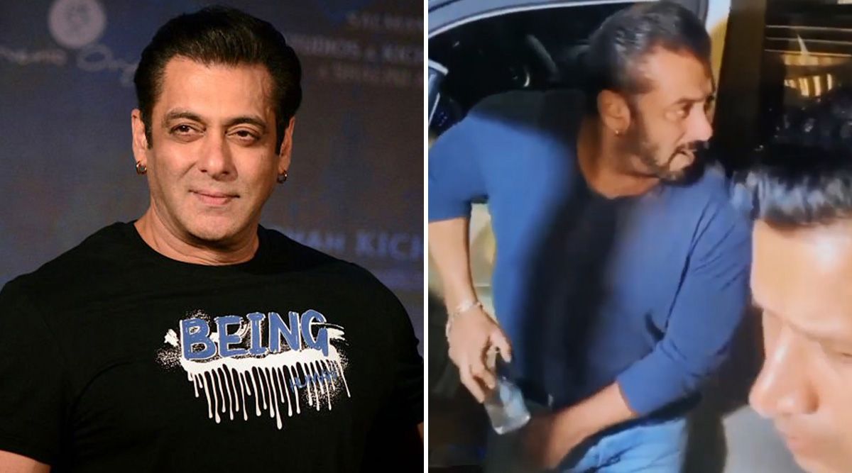 Salman Khan Arrives At A Party With Half-Filled Glass, He Fits It Into His Pant Pocket; Confused Fans Ask ‘Bhai Glass Mein Kya Tha?’