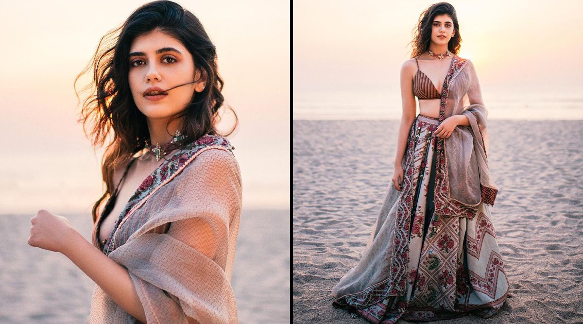 Actress Sanjana Sanghi looks gorgeous by the sea in a lehenga, slaying bridesmaid fashion goals; See PICS!