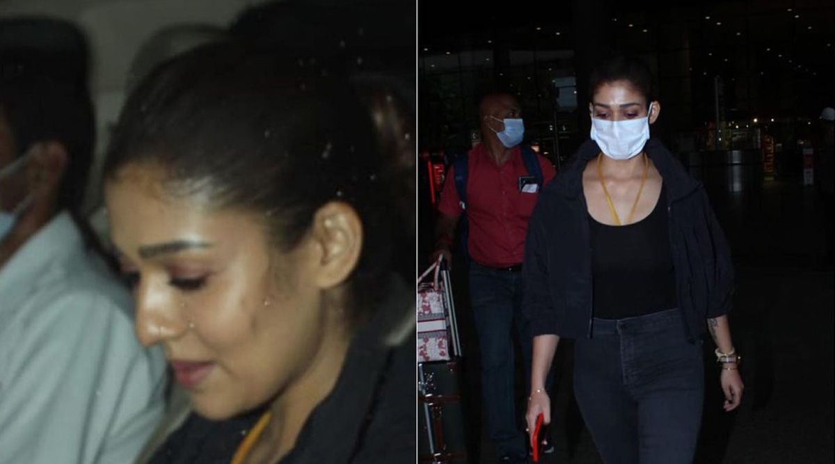 Shutterbugs capture Nayanthara as she returns from Chennai to Mumbai; actor resumes work with SRK for ‘Jawan’