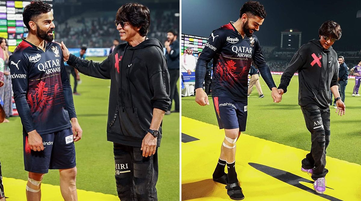 Shah Rukh Khan Teaches Virat Kohli A LESSON After A Big KKR Win ; The cricketer Makes A TERRIBLE ATTEMPT At The Hook Step Of 'Jhoome Jo Pathaan' 