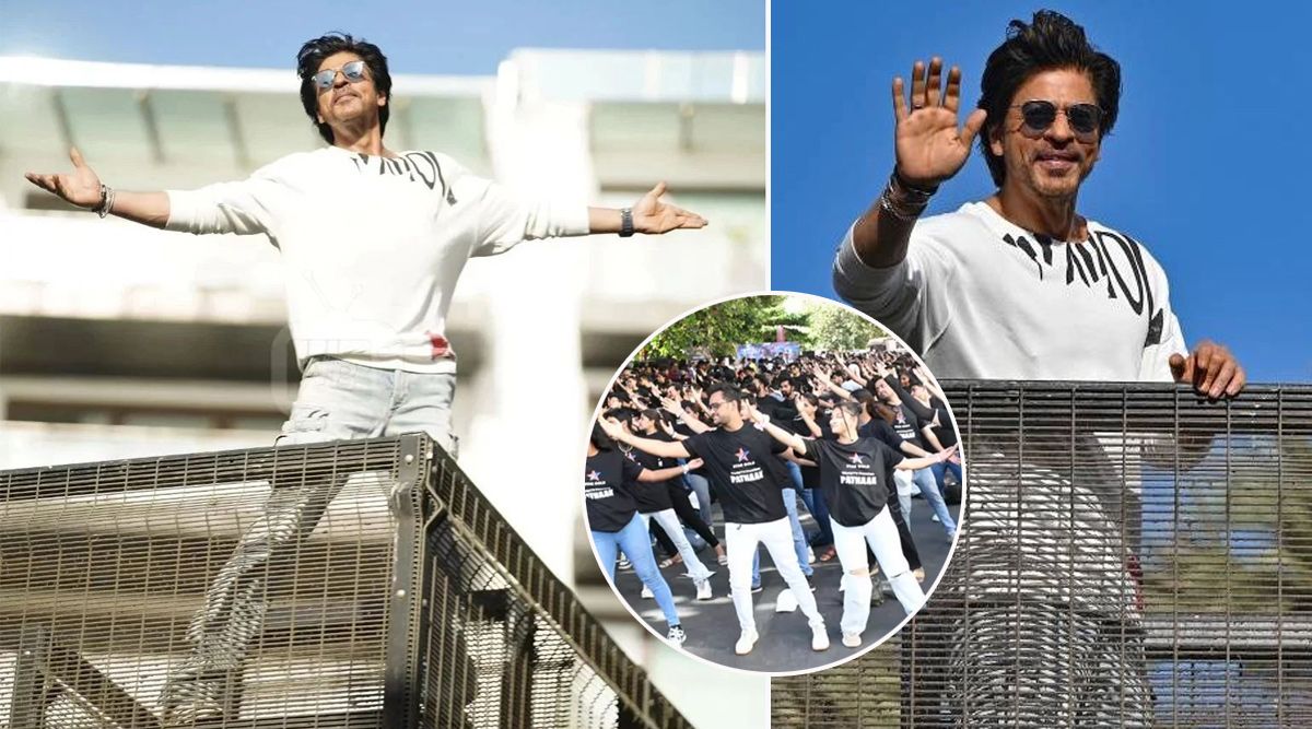 Pathaan: Shah Rukh Khan Joins Fans In Achieving Guinness World Record For Largest Gathering Of People Striking His Iconic Signature Pose (Watch video)
