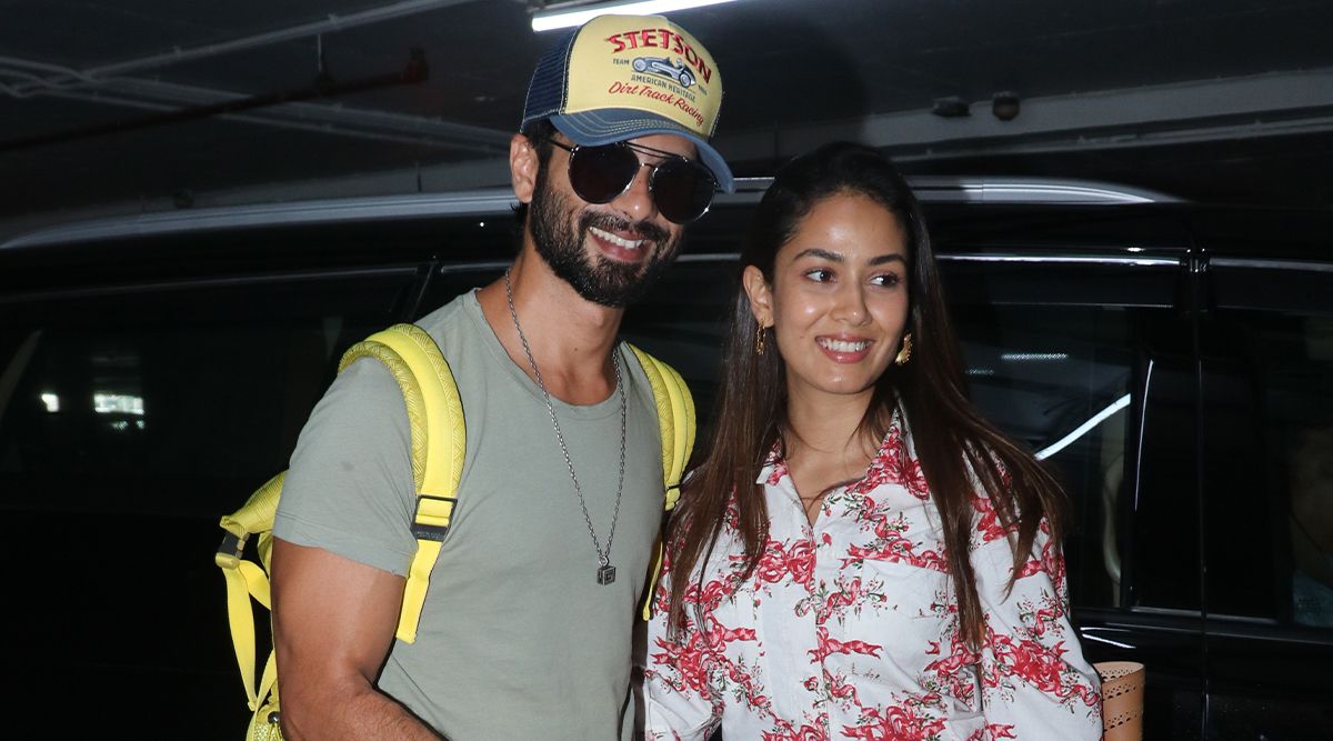 Photos of Shahid Kapoor and Mira Rajput at airport arrival